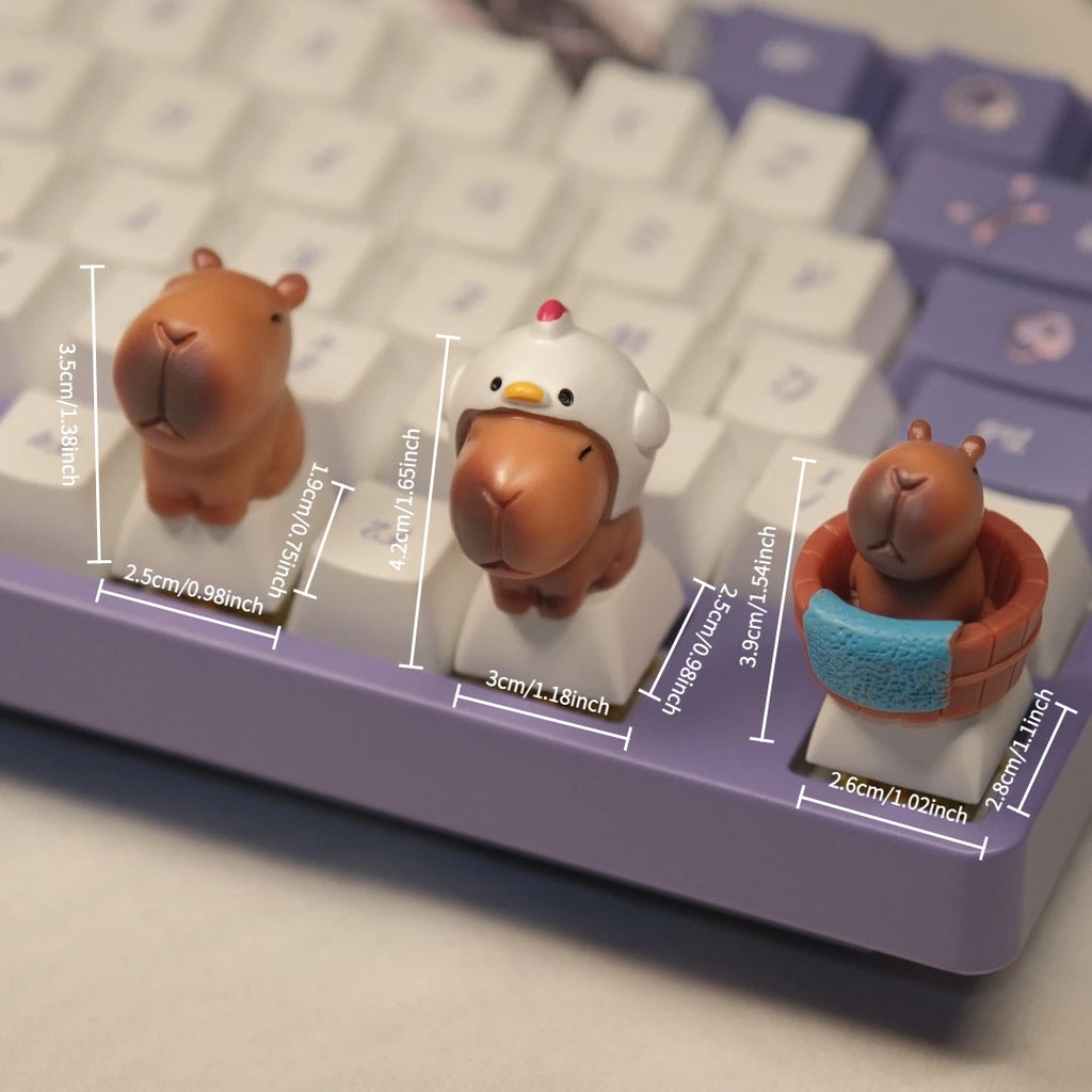 Benkyo Studio // Cute Capybara Keycaps
