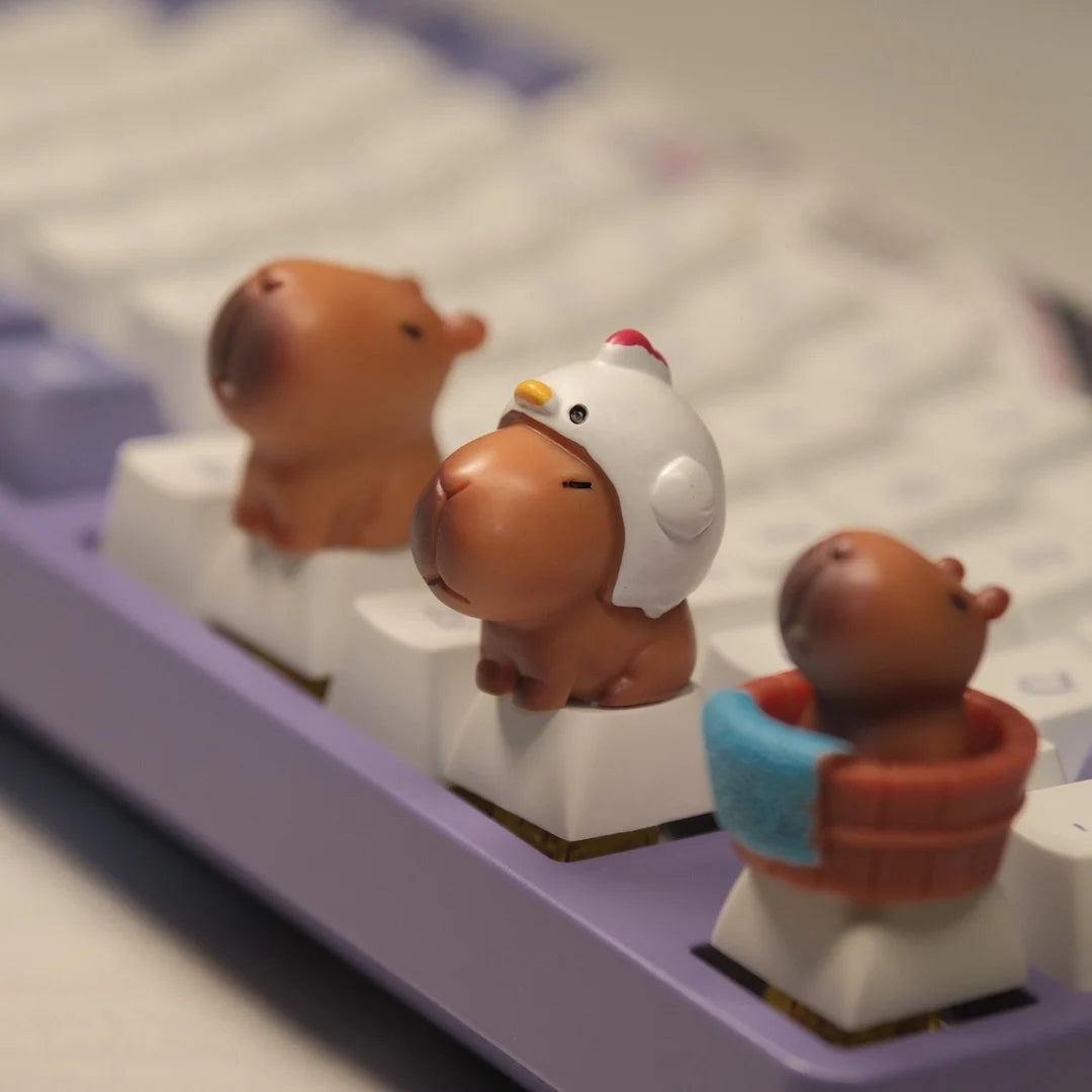 Benkyo Studio // Cute Capybara Keycaps