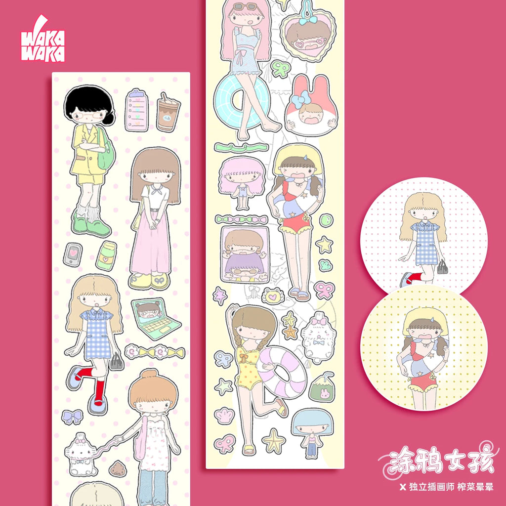 Benkyo Studio // Kawaii Girls Washi Tape