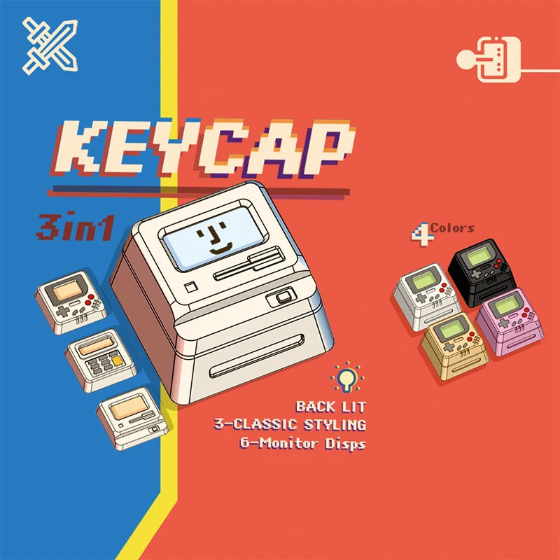Benkyo Studio // Retro Console Keycaps (3-pack)