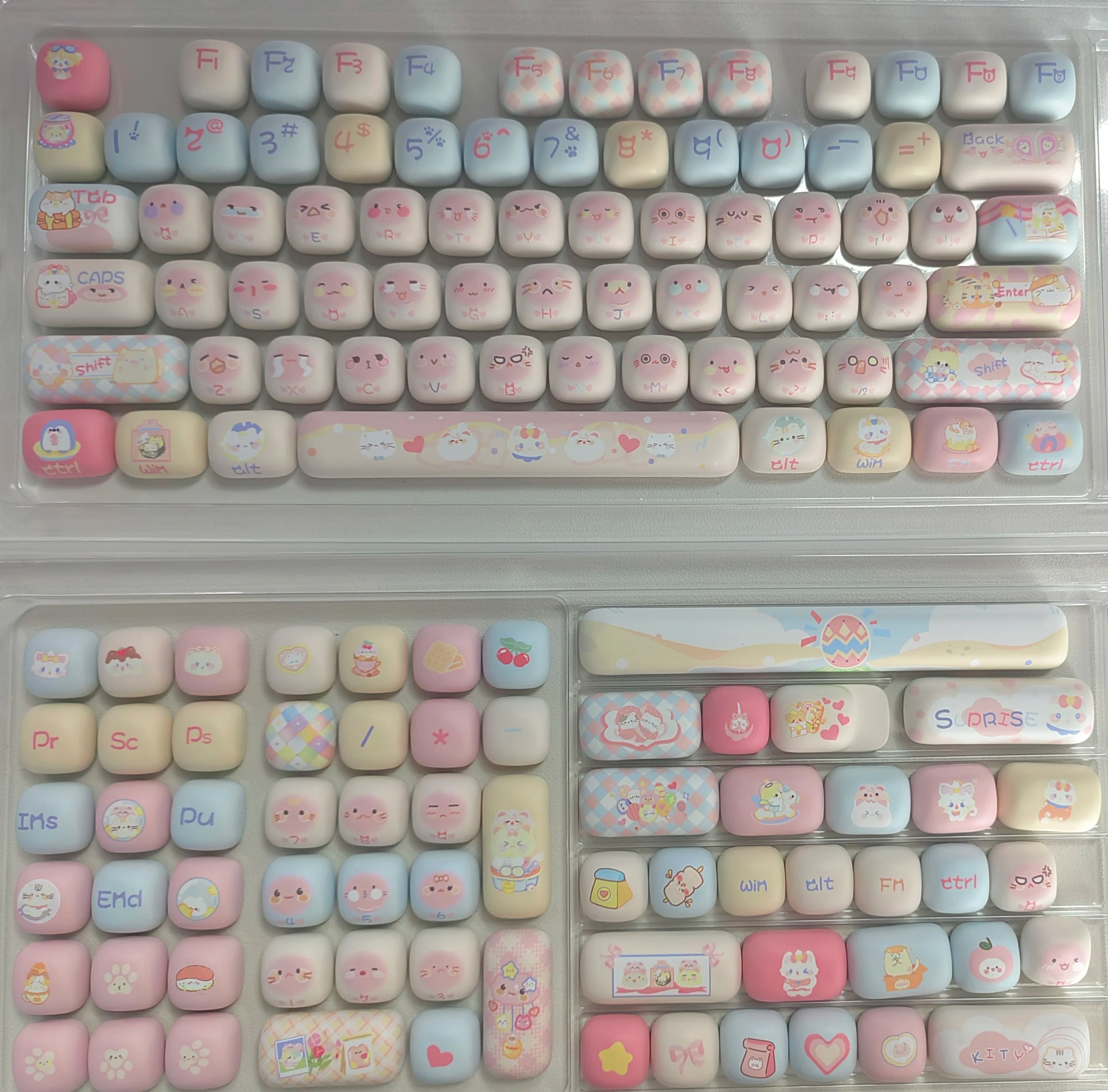 Benkyo Studio // Handpainted Kawaii Pastel Keycaps (140 key)