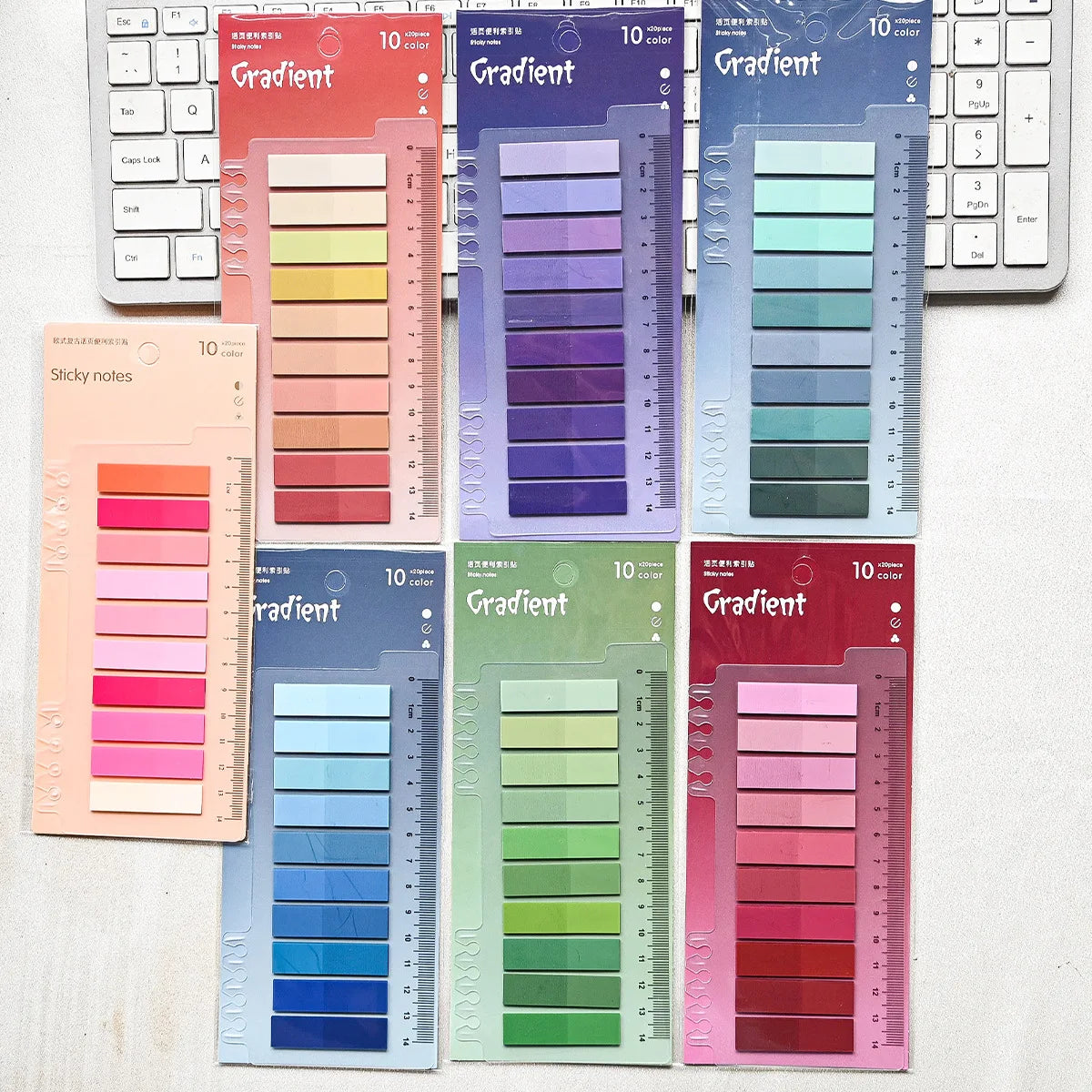 Benkyo Studios // 200-pack Multicolour Post-it Tabs