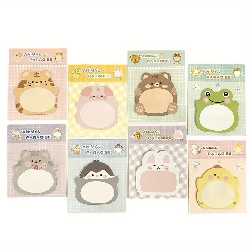 Benkyo Studio // 8-Pack Chibi Animal Post-its