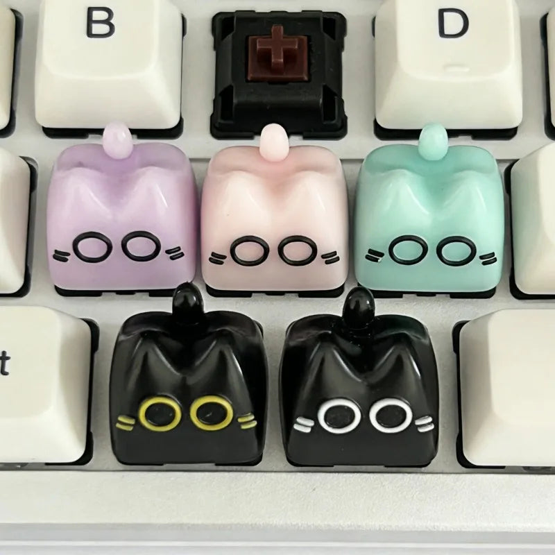 Benkyo Studio // Handmade Neko Keycaps