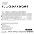 Benkyo Studio // Clear Glass-style Keycaps (136 Key)