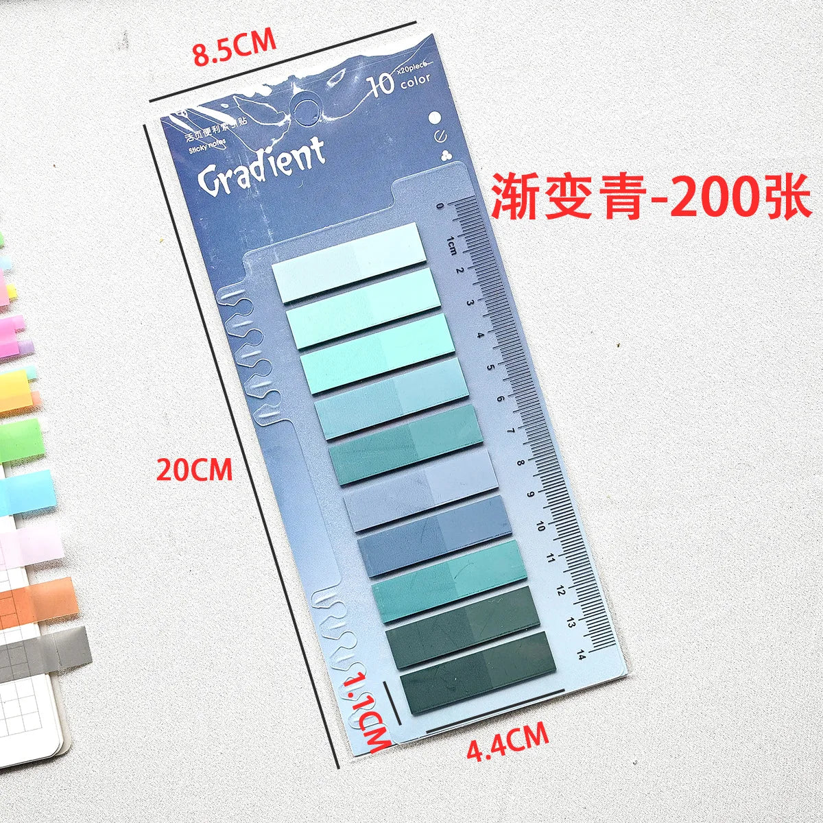 Benkyo Studios // 200-pack Multicolour Post-it Tabs