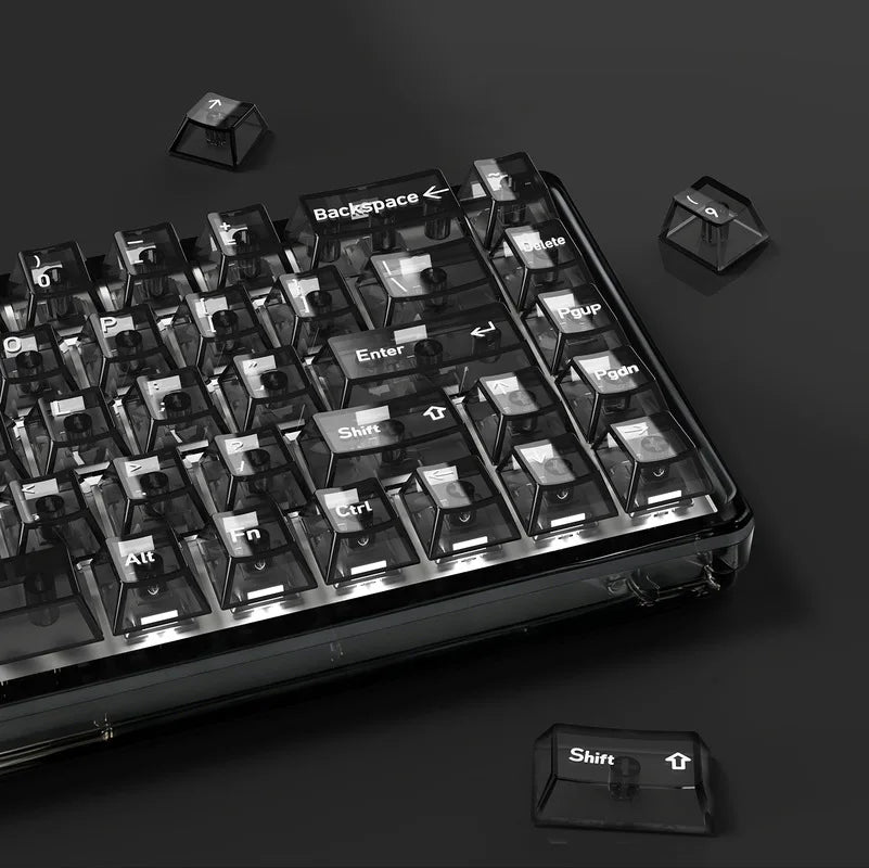 Benkyo Studio // Clear Glass-style Keycaps (136 Key)