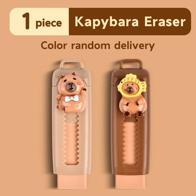 Benkyo Studios // Kawaii Capybara Retractable Rubber