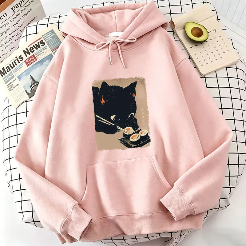 Benkyo Studio // Kuroneko Series | Sushi Hoodie