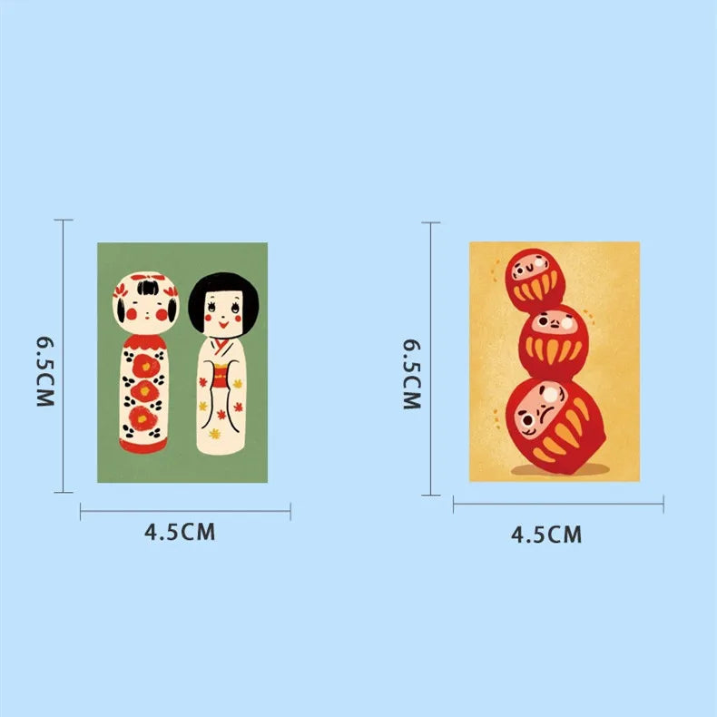 Benkyo Studios // 50-Pack Japanese Traditional Stickers