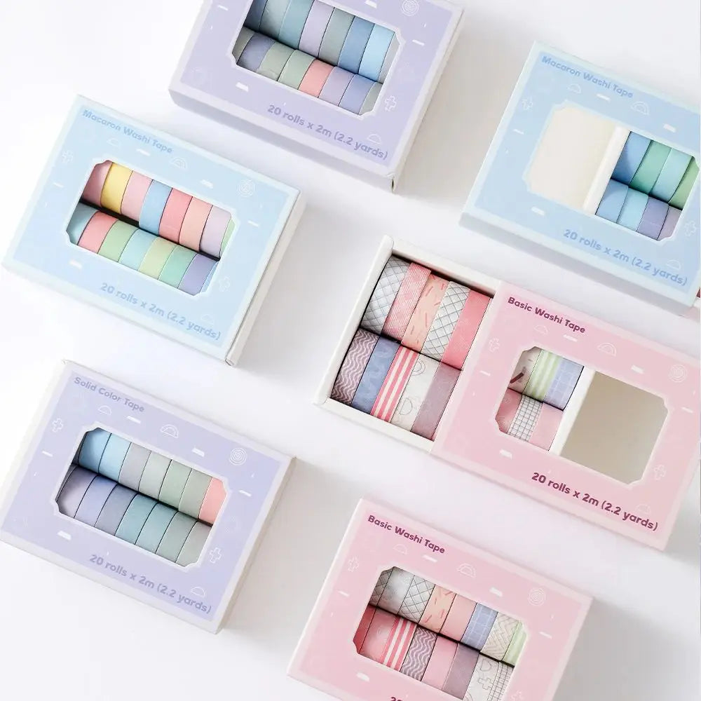 Benkyo Studio // 20-Pack Washi Basics Range