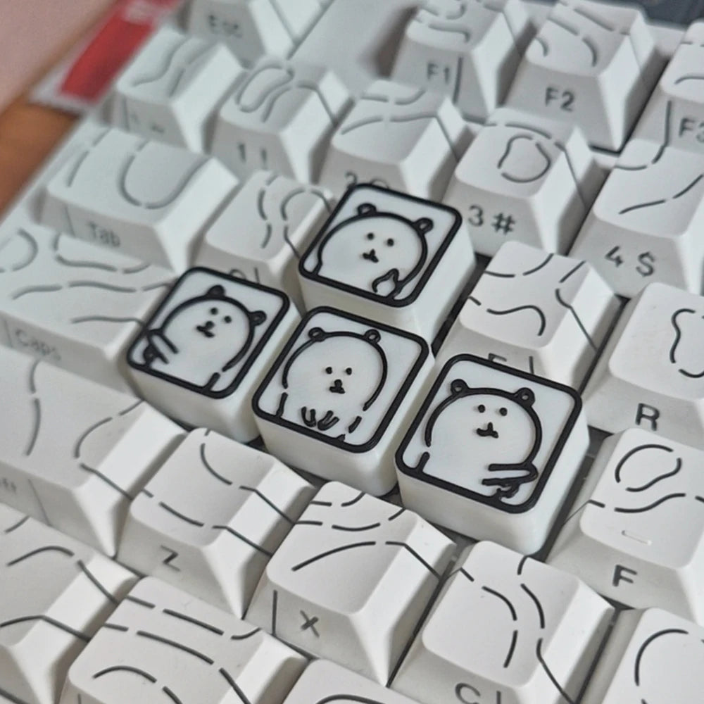 Benkyo Studio // 4-pack Gaming Custom Keycaps