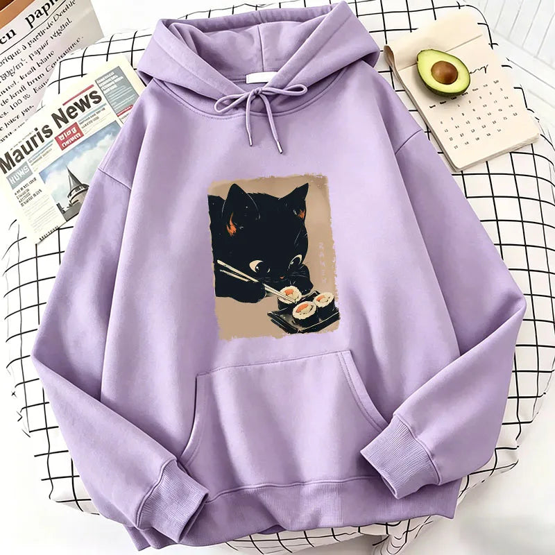 Benkyo Studio // Kuroneko Series | Sushi Hoodie