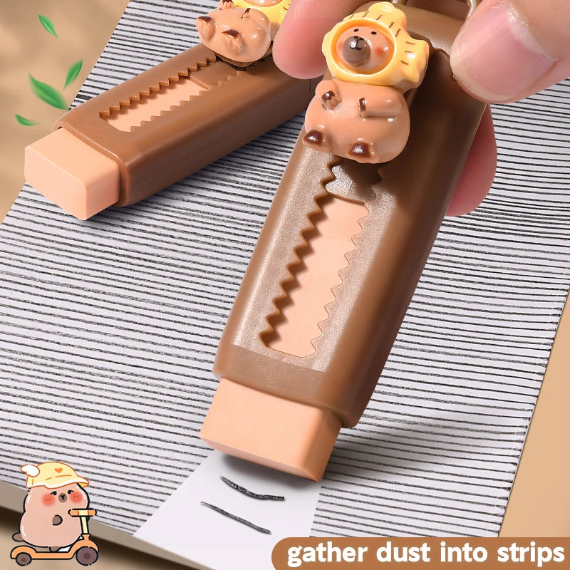 Benkyo Studios // Kawaii Capybara Retractable Rubber