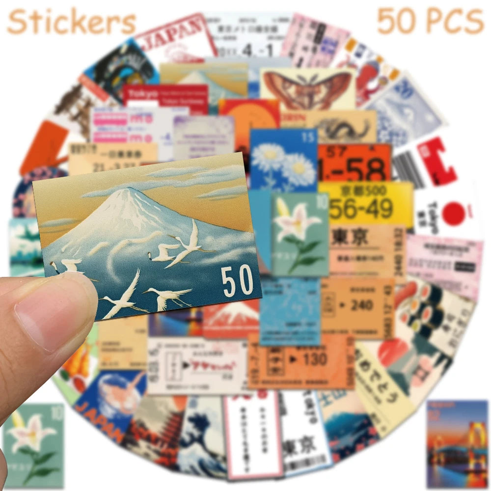 Benkyo Studios // Aesthetic Japanese Travel Sticker Set