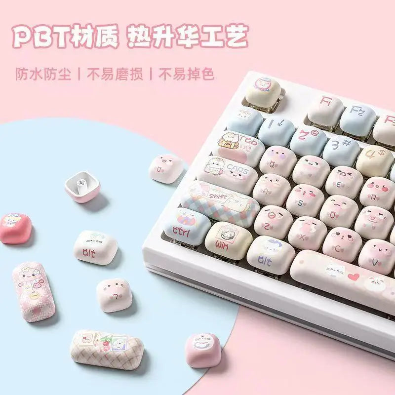 Benkyo Studio // Handpainted Kawaii Pastel Keycaps (140 key)