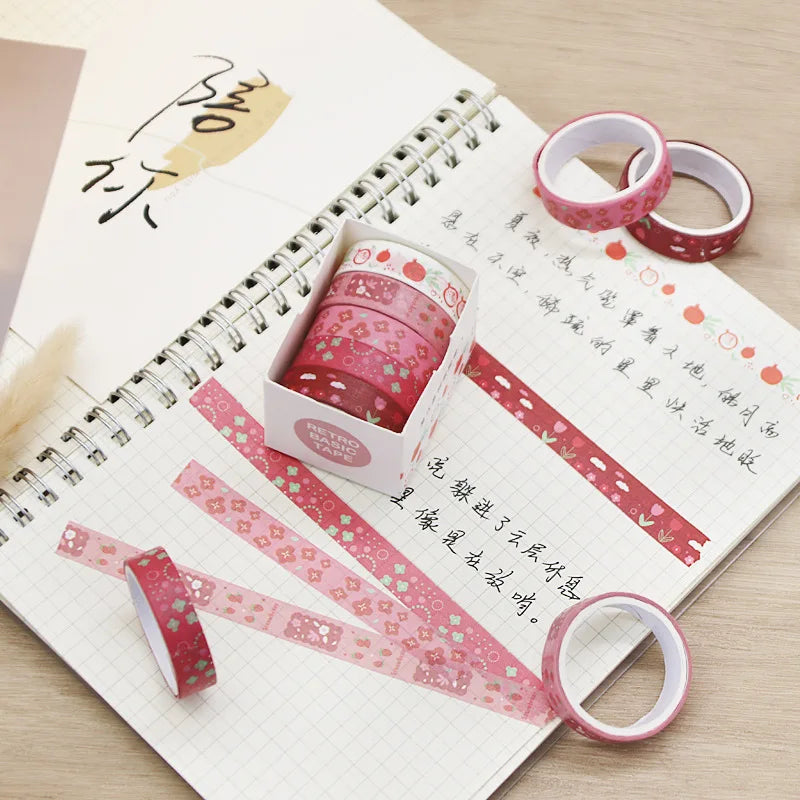 Benkyo Studios // 5 Pack Pastel Washi Tapes