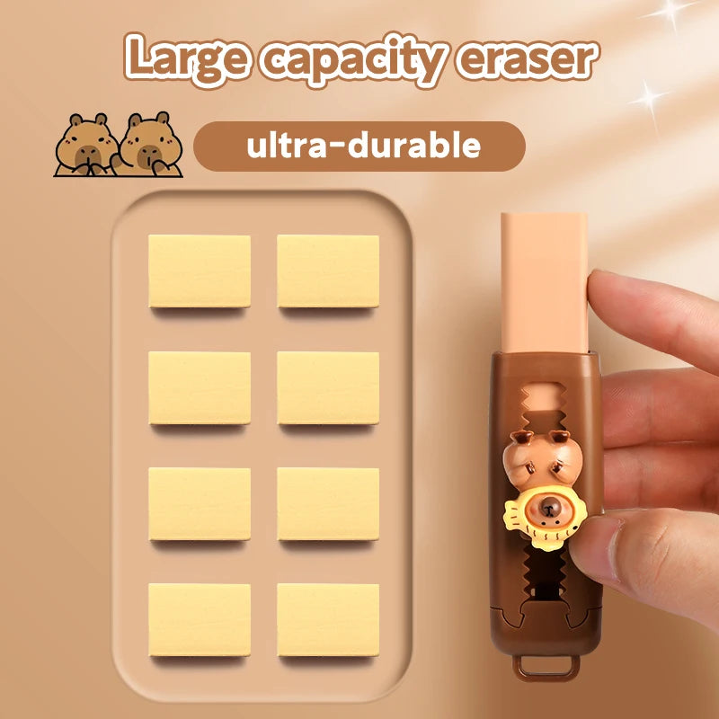 Benkyo Studios // Kawaii Capybara Retractable Rubber