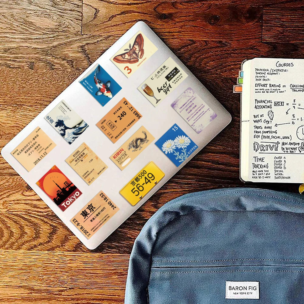 Benkyo Studios // Aesthetic Japanese Travel Sticker Set