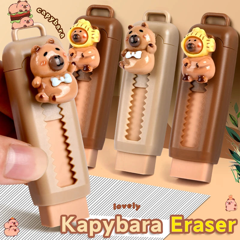 Benkyo Studios // Kawaii Capybara Retractable Rubber