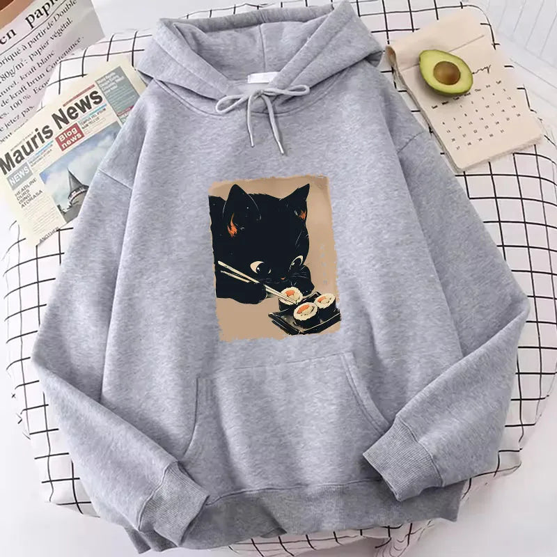 Benkyo Studio // Kuroneko Series | Sushi Hoodie