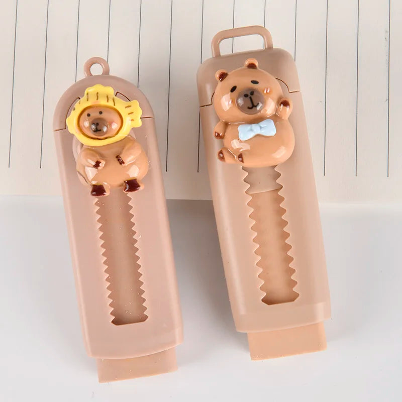 Benkyo Studios // Kawaii Capybara Retractable Rubber