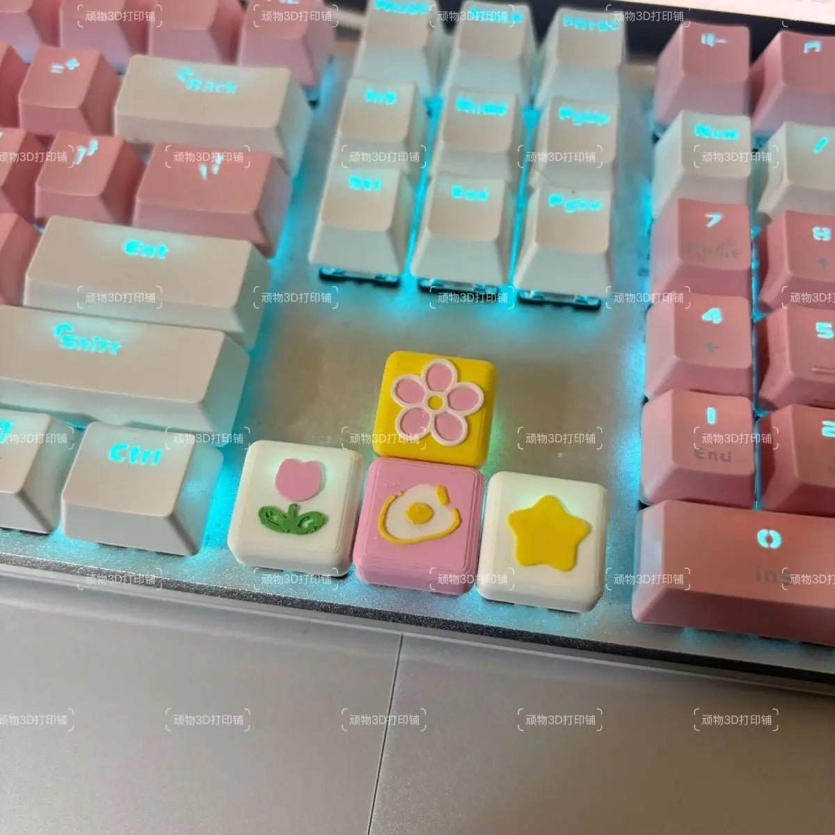 Benkyo Studio // 4-pack Gaming Custom Keycaps