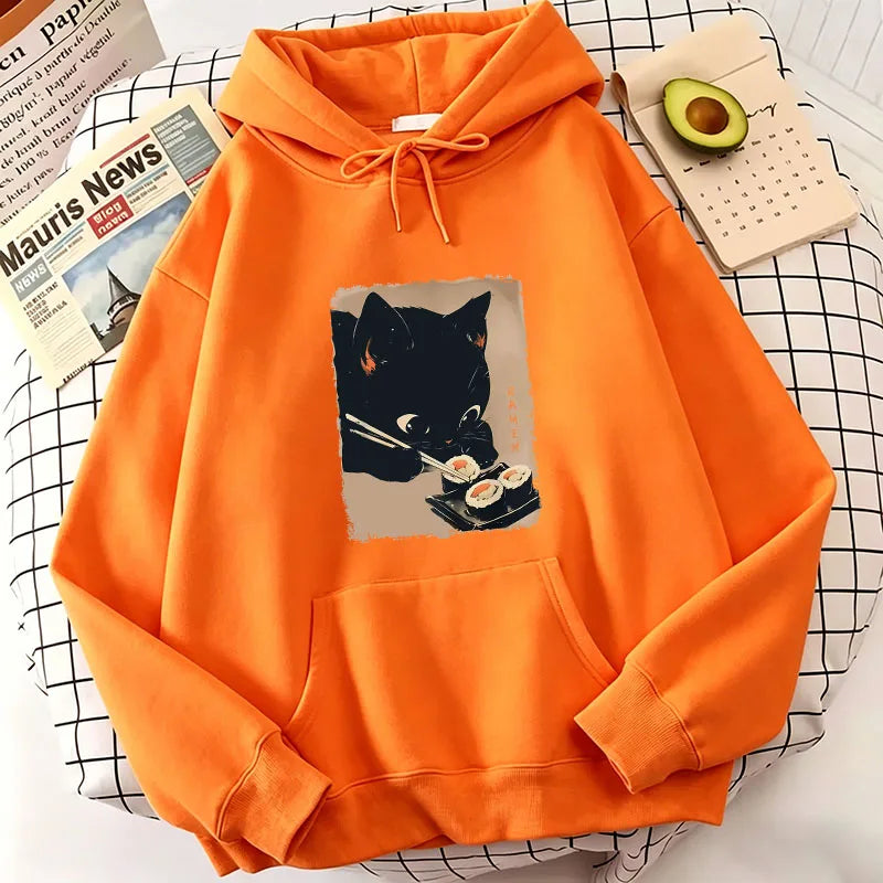 Benkyo Studio // Kuroneko Series | Sushi Hoodie