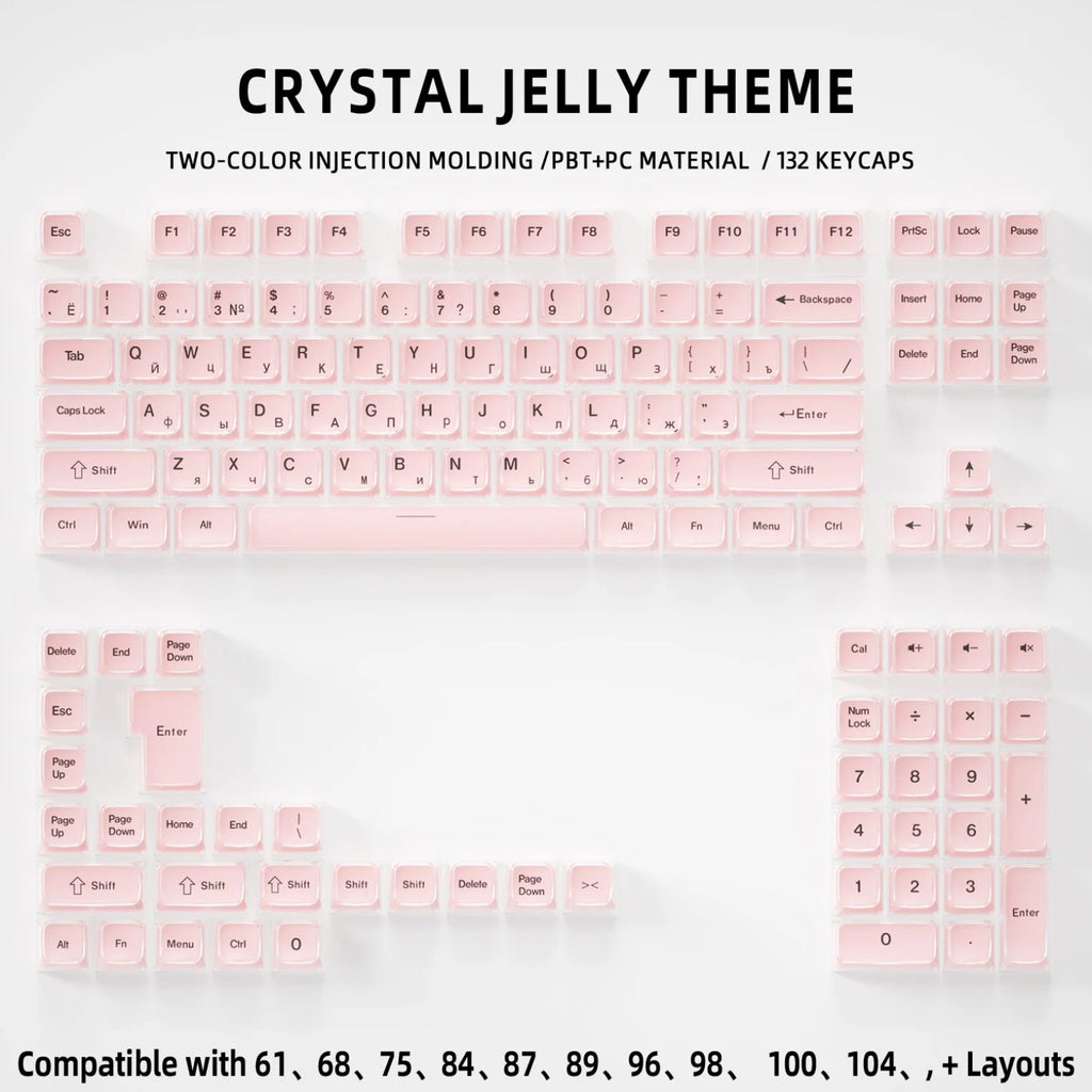 Benkyo Studio // Crystal Translucent Keycaps (132 Key)