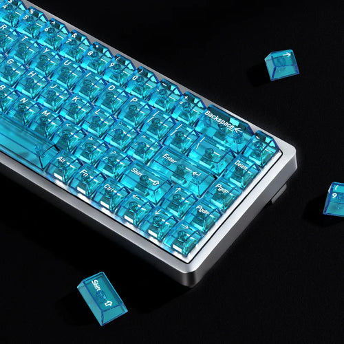 Benkyo Studio // Clear Glass-style Keycaps (136 Key)