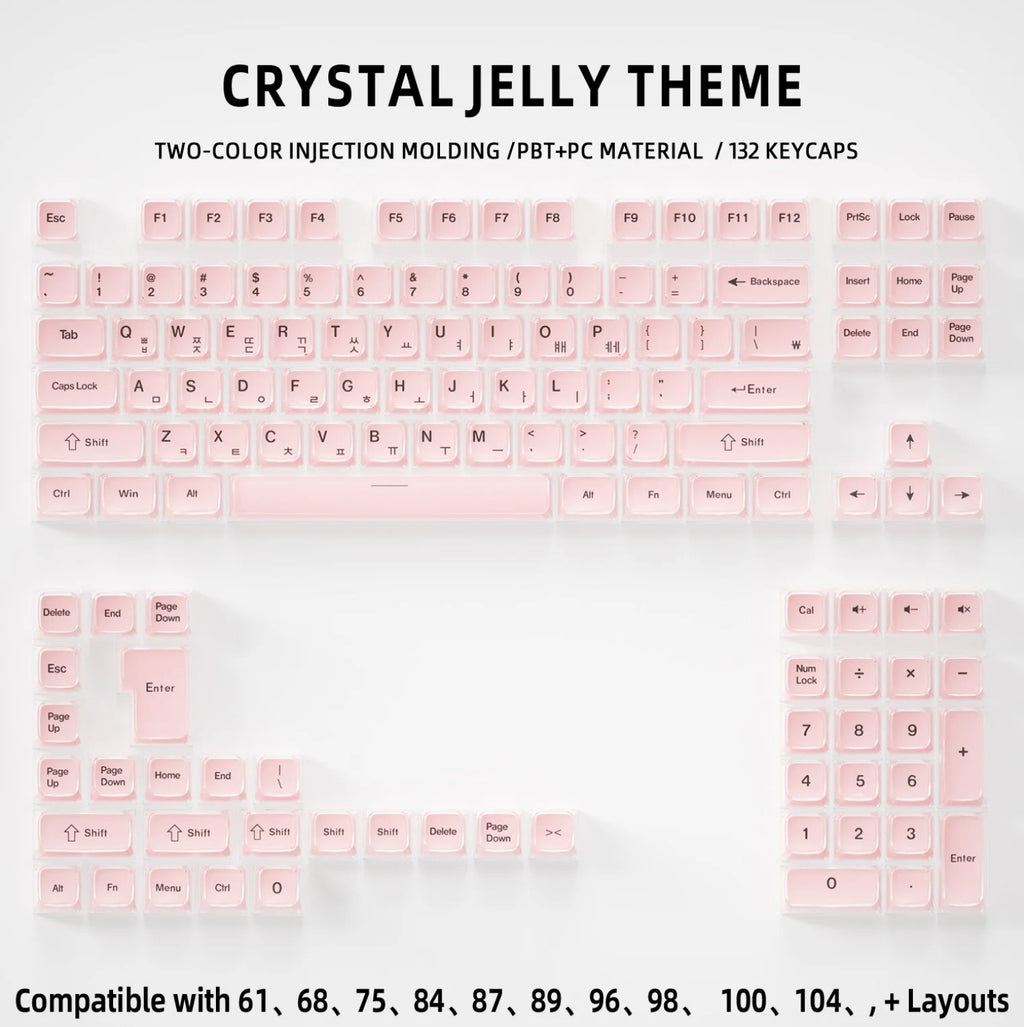 Benkyo Studio // Crystal Translucent Keycaps (132 Key)