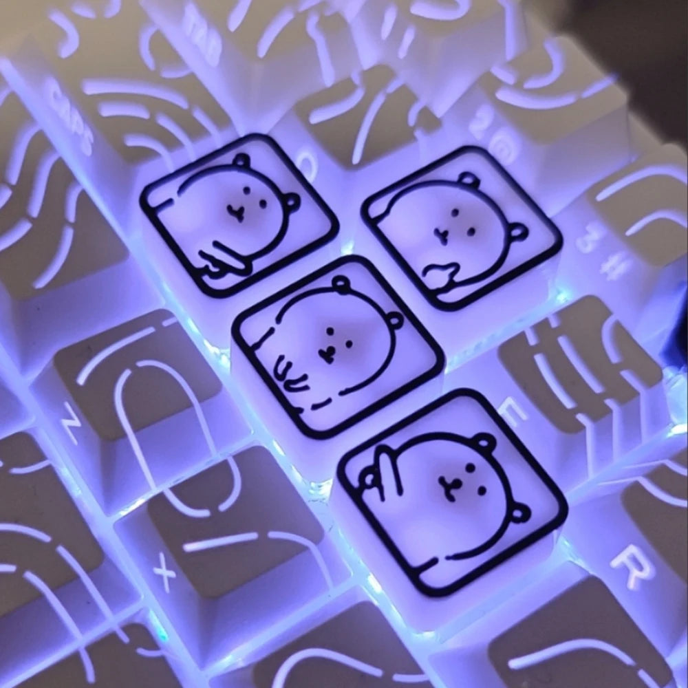 Benkyo Studio // 4-pack Gaming Custom Keycaps