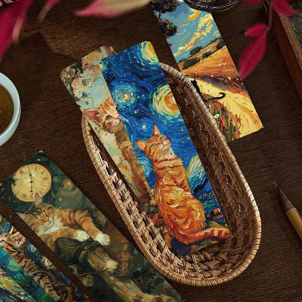 Benkyo Studios // 30-pack Neko Bookmark Oil Painting