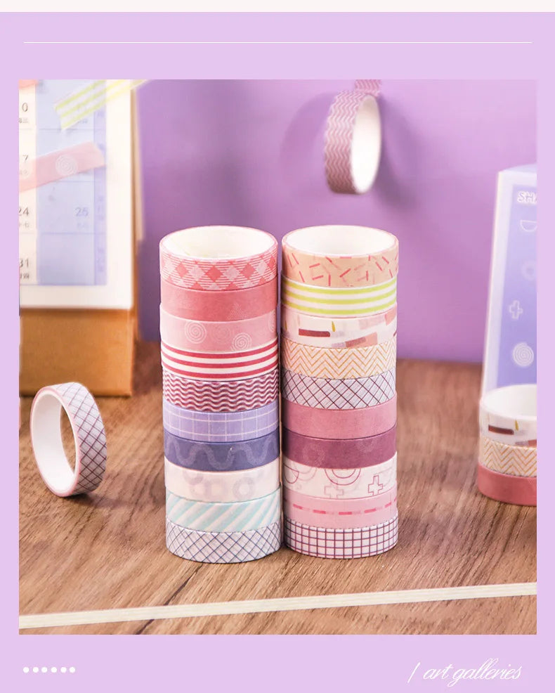 Benkyo Studio // Soft Pastel Cream 20-Pack Washi Tape Palettes