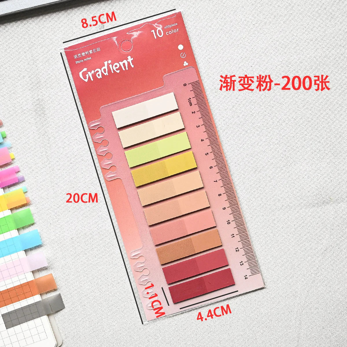 Benkyo Studios // 200-pack Multicolour Post-it Tabs