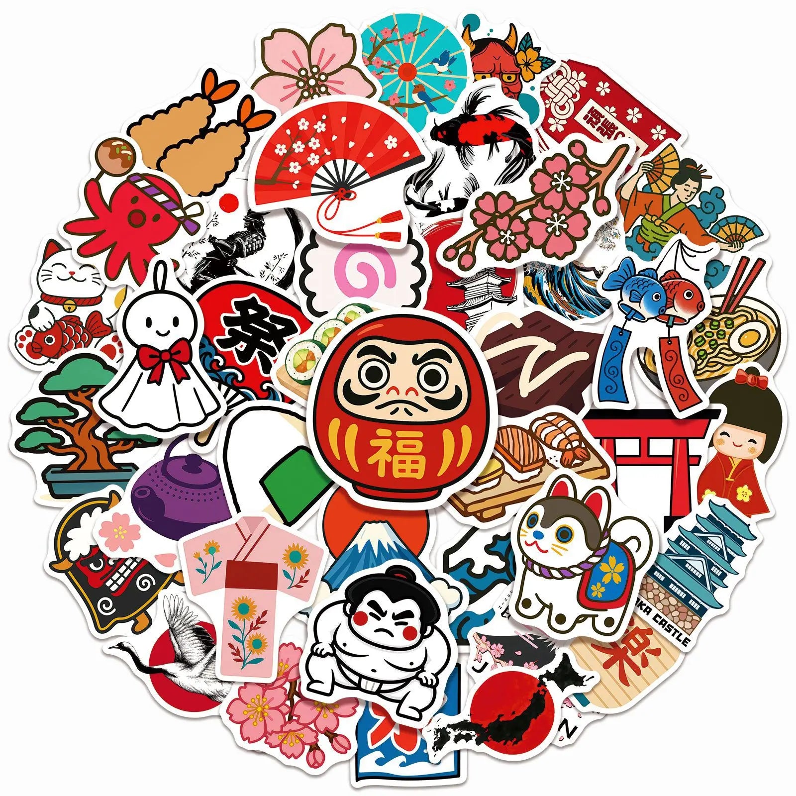 Benkyo Studio // 50-pack Traditional Japanese Stickers