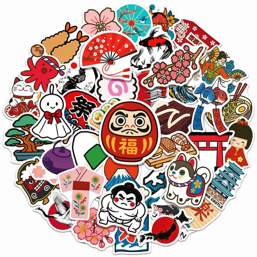 Benkyo Studio // 50-pack Traditional Japanese Stickers