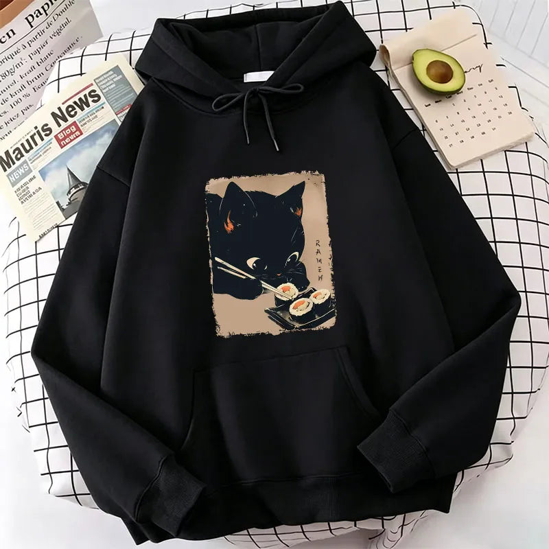 Benkyo Studio // Kuroneko Series | Sushi Hoodie