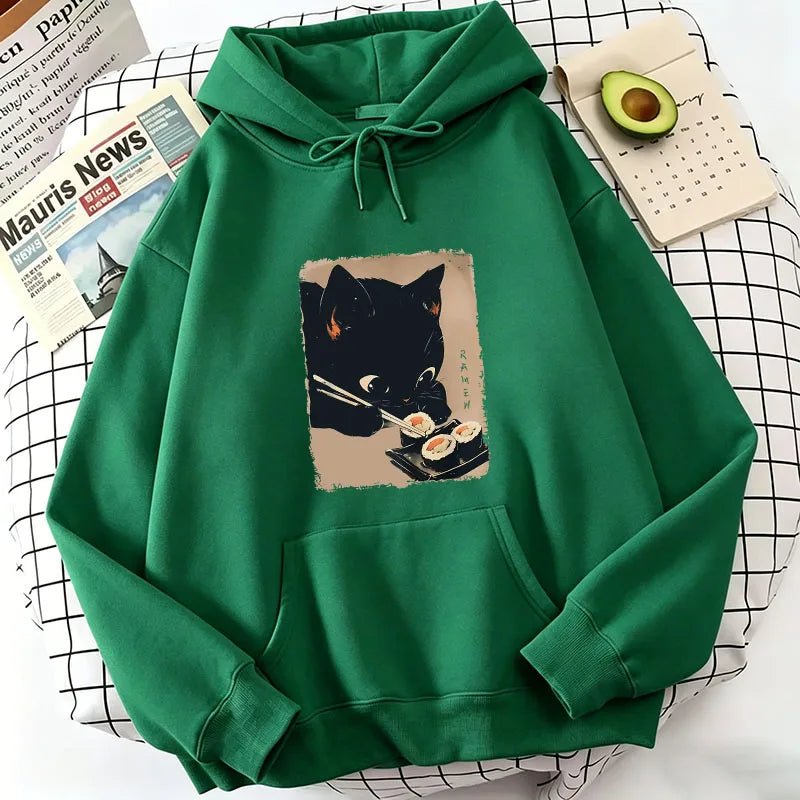 Benkyo Studio // Kuroneko Series | Sushi Hoodie