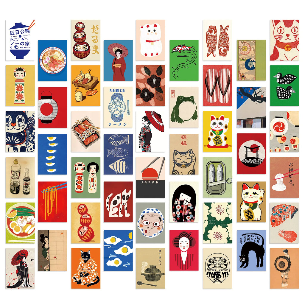 Benkyo Studios // 50-Pack Japanese Traditional Stickers
