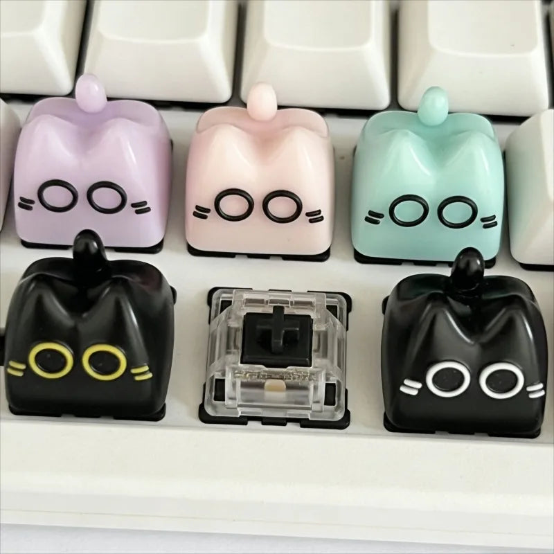Benkyo Studio // Handmade Neko Keycaps