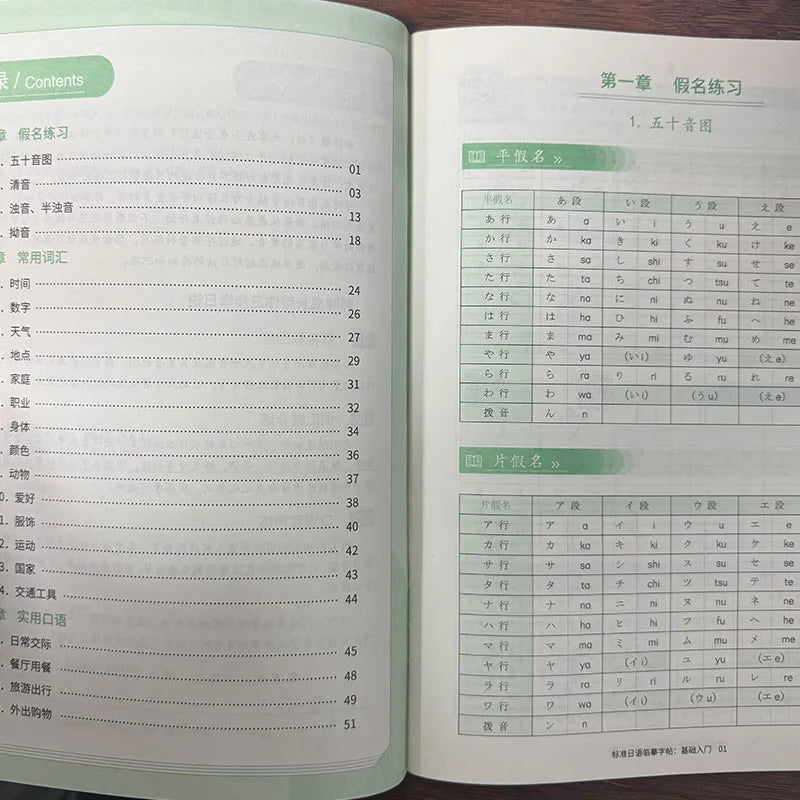 Benkyo Studio // Japanese Hiragana & Katakana Practice Copybook