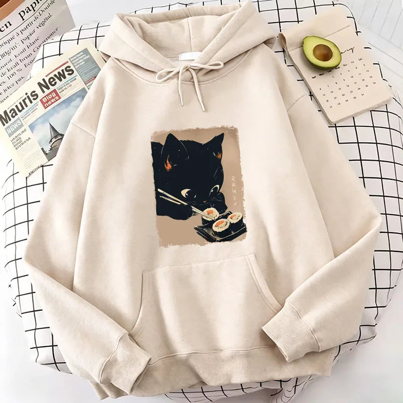 Benkyo Studio // Kuroneko Series | Sushi Hoodie