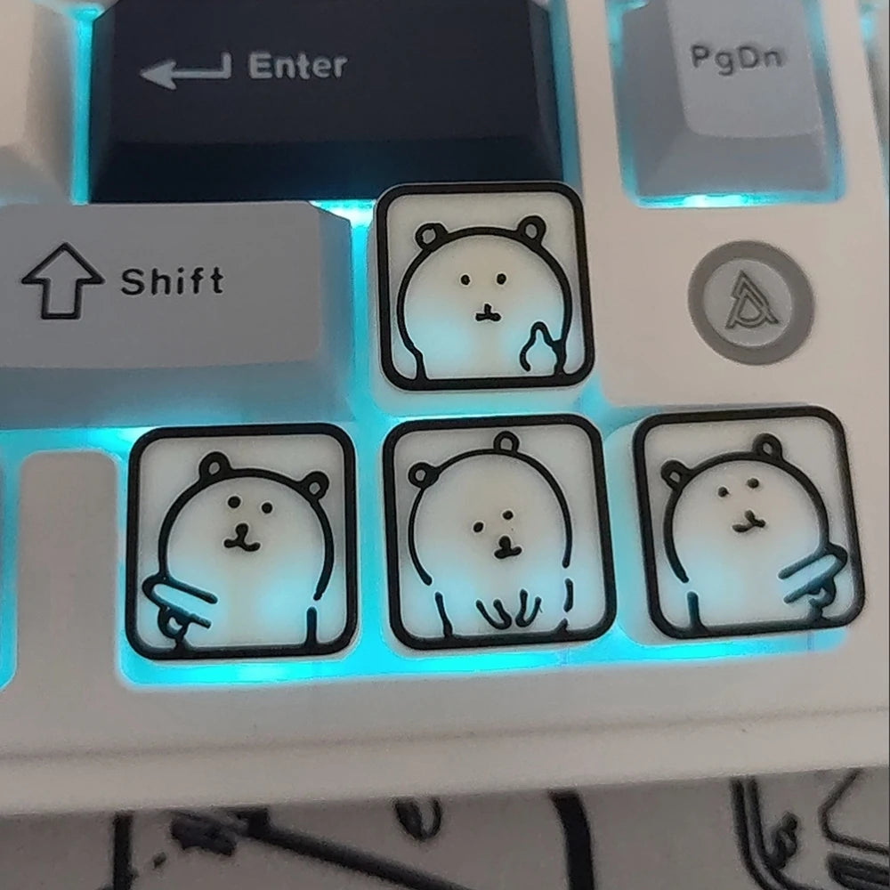 Benkyo Studio // 4-pack Gaming Custom Keycaps
