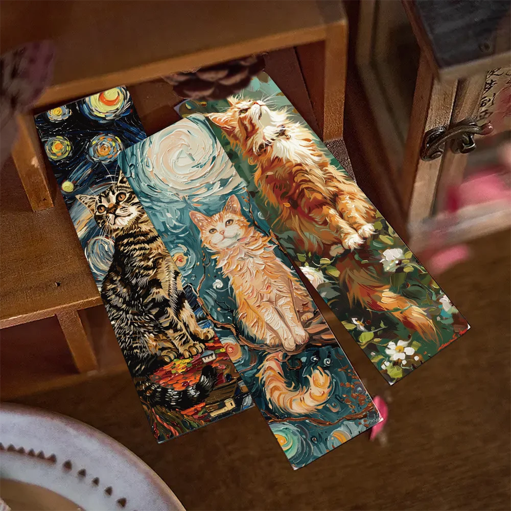Benkyo Studios // 30-pack Neko Bookmark Oil Painting