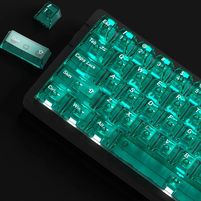 Benkyo Studio // Clear Glass-style Keycaps (136 Key)