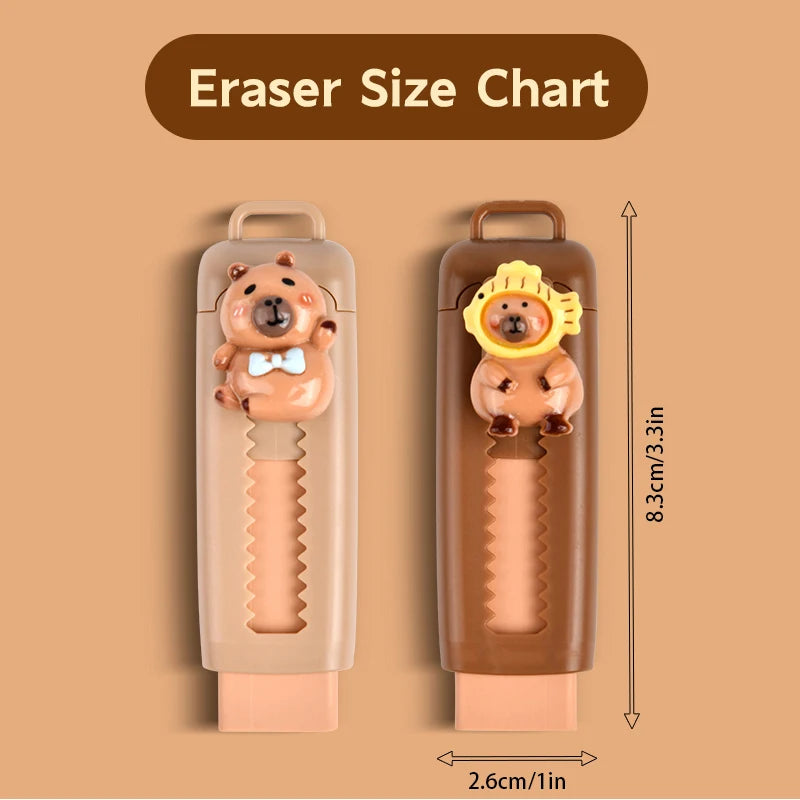 Benkyo Studios // Kawaii Capybara Retractable Rubber