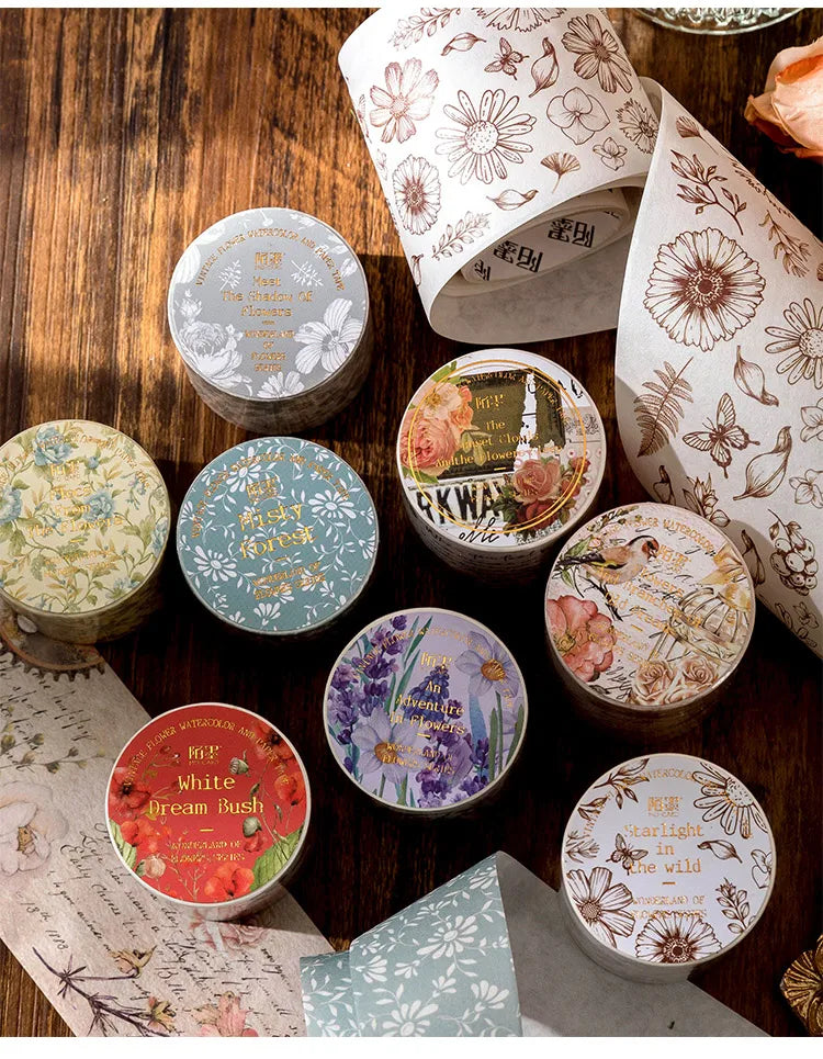 Benkyo Studio // Vintage Botanical Floral Washi Tape