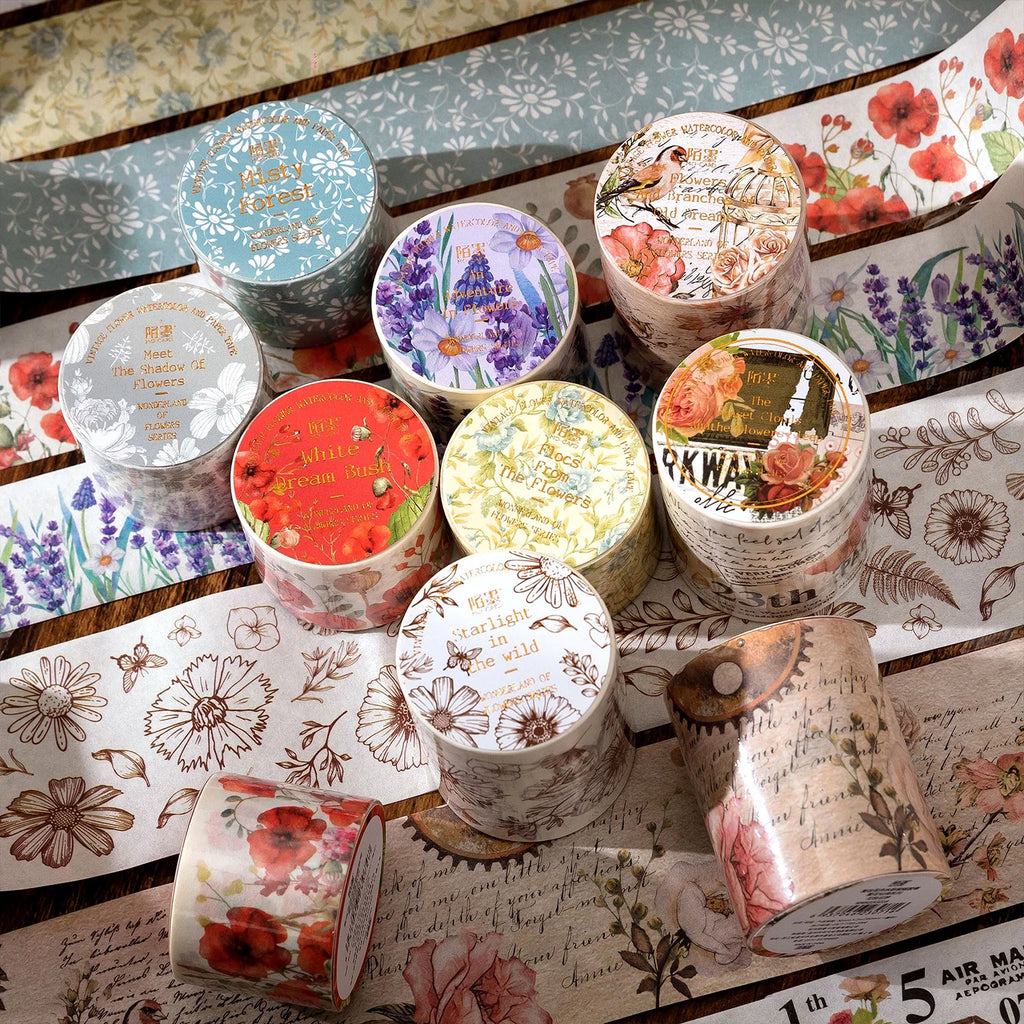 Benkyo Studio // Vintage Botanical Floral Washi Tape