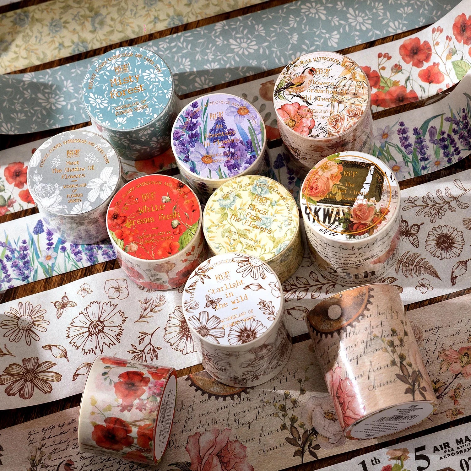 Benkyo Studio // Vintage Botanical Floral Washi Tape